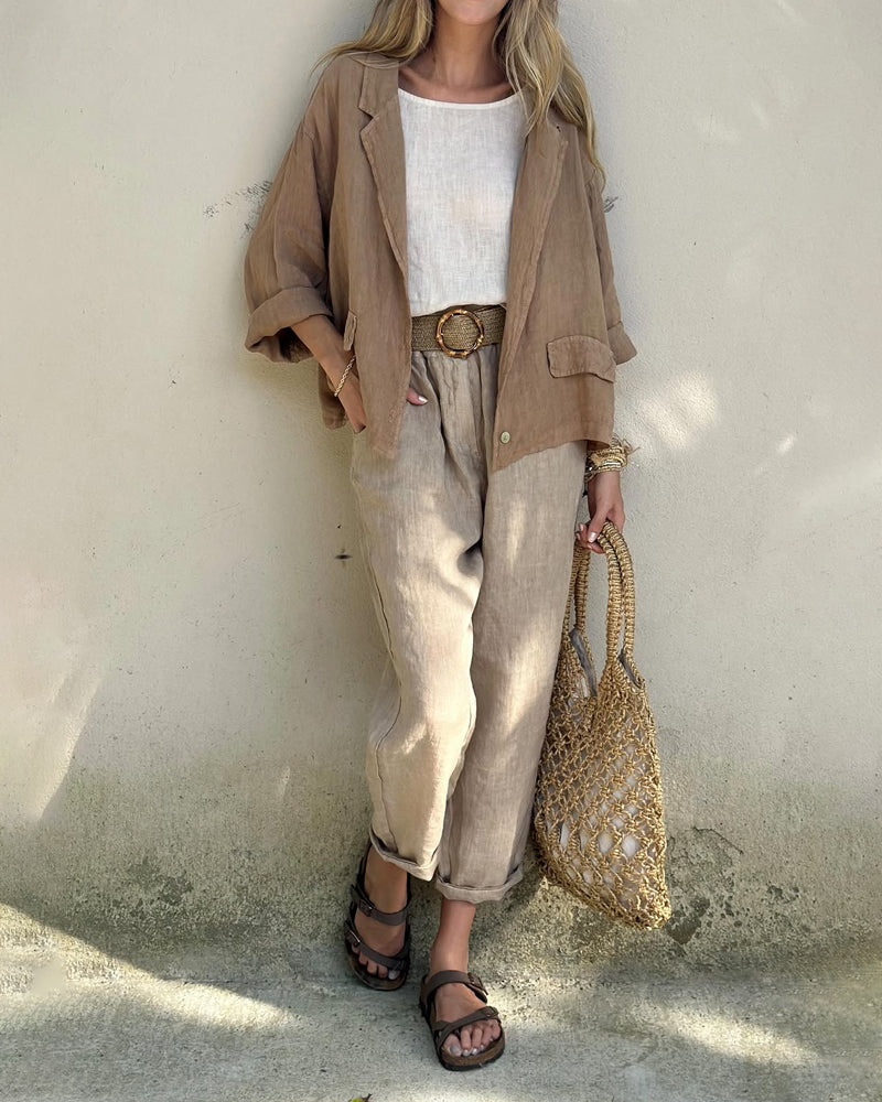 Flora – Komplet sa košuljom i pantalonama