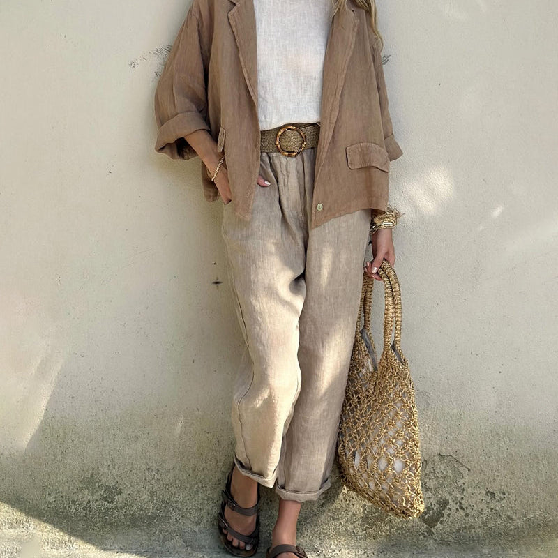 Flora – Komplet sa košuljom i pantalonama