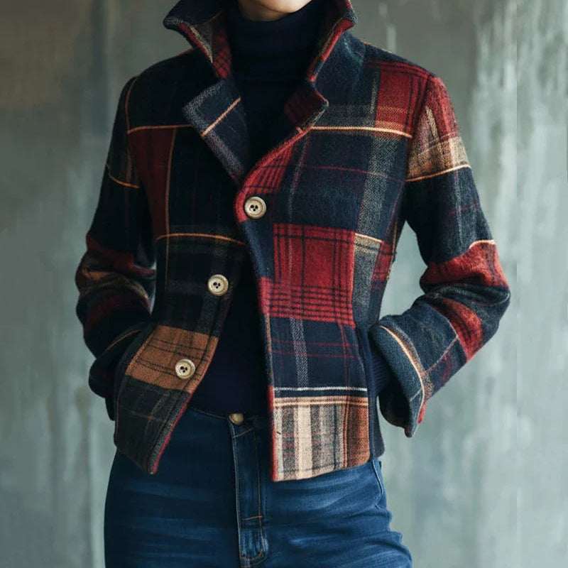 Maura | Topao vintage karirani kaput, bezvremenski stil