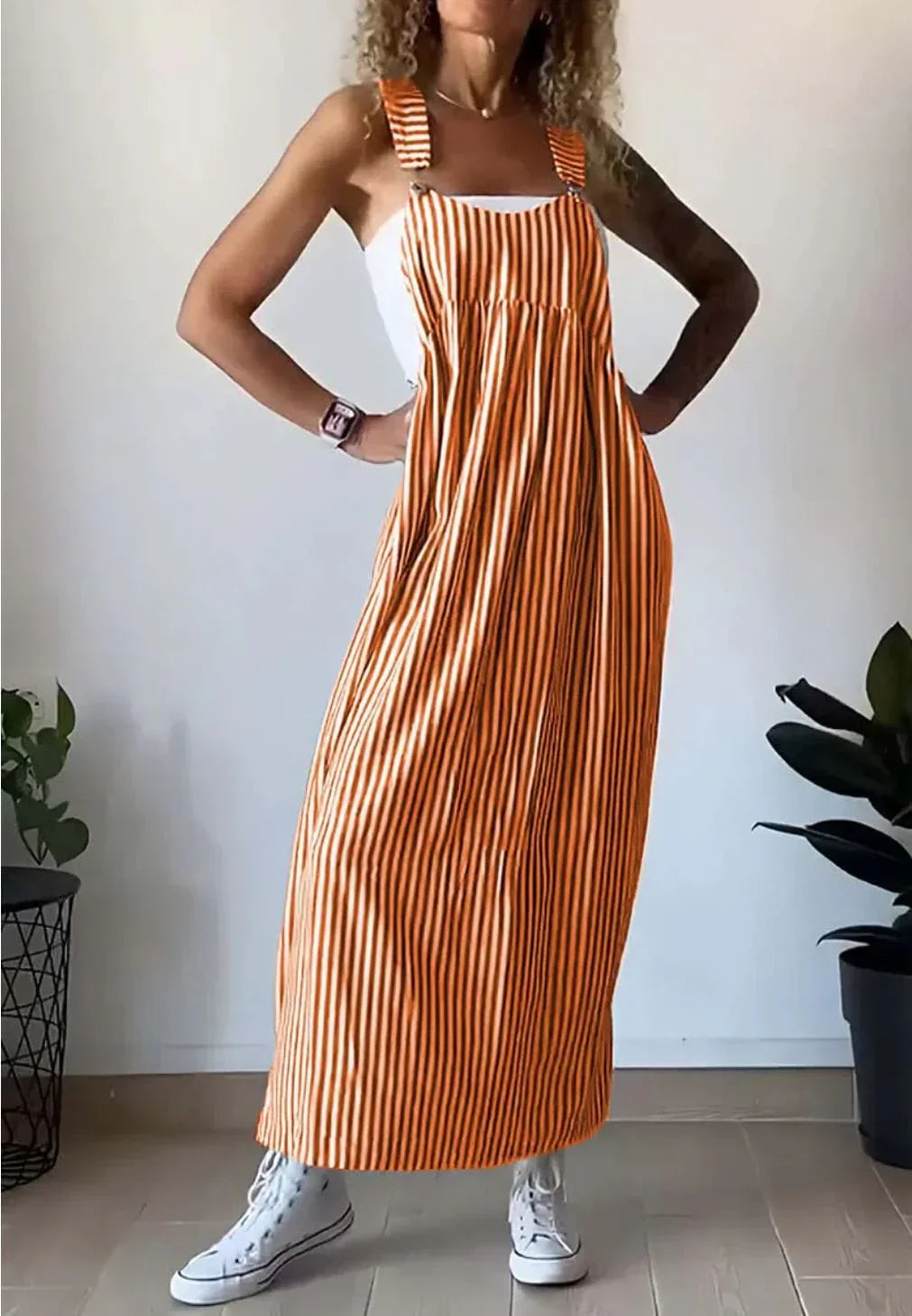Camille – Elegantni prugasti kombinezon