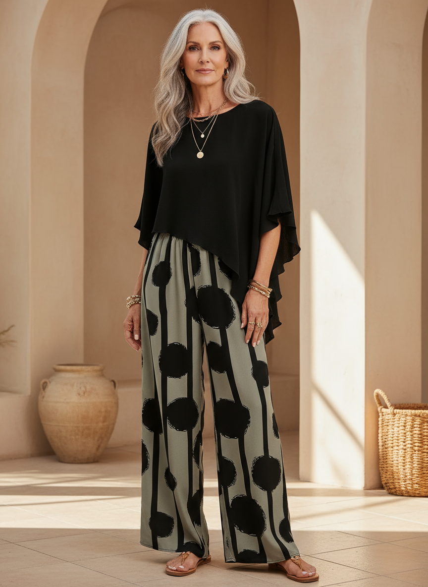 Sabria – Boho komplet sa topom i pantalonama