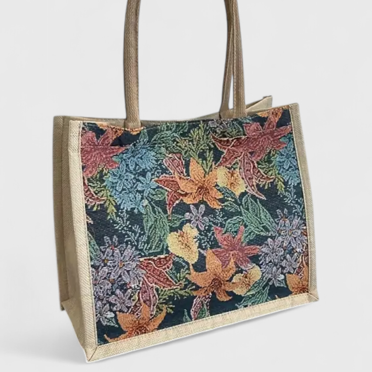Taila – Torba od jute sa cvećem
