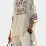 Amália – Boho komplet sa bluzom i pantalonama