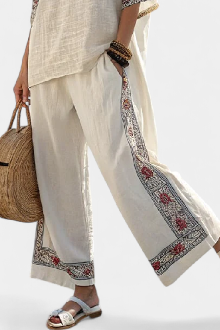 Amália – Boho komplet sa bluzom i pantalonama