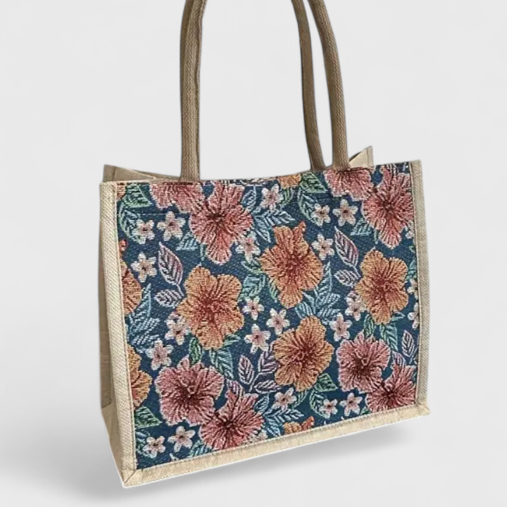 Taila – Torba od jute sa cvećem