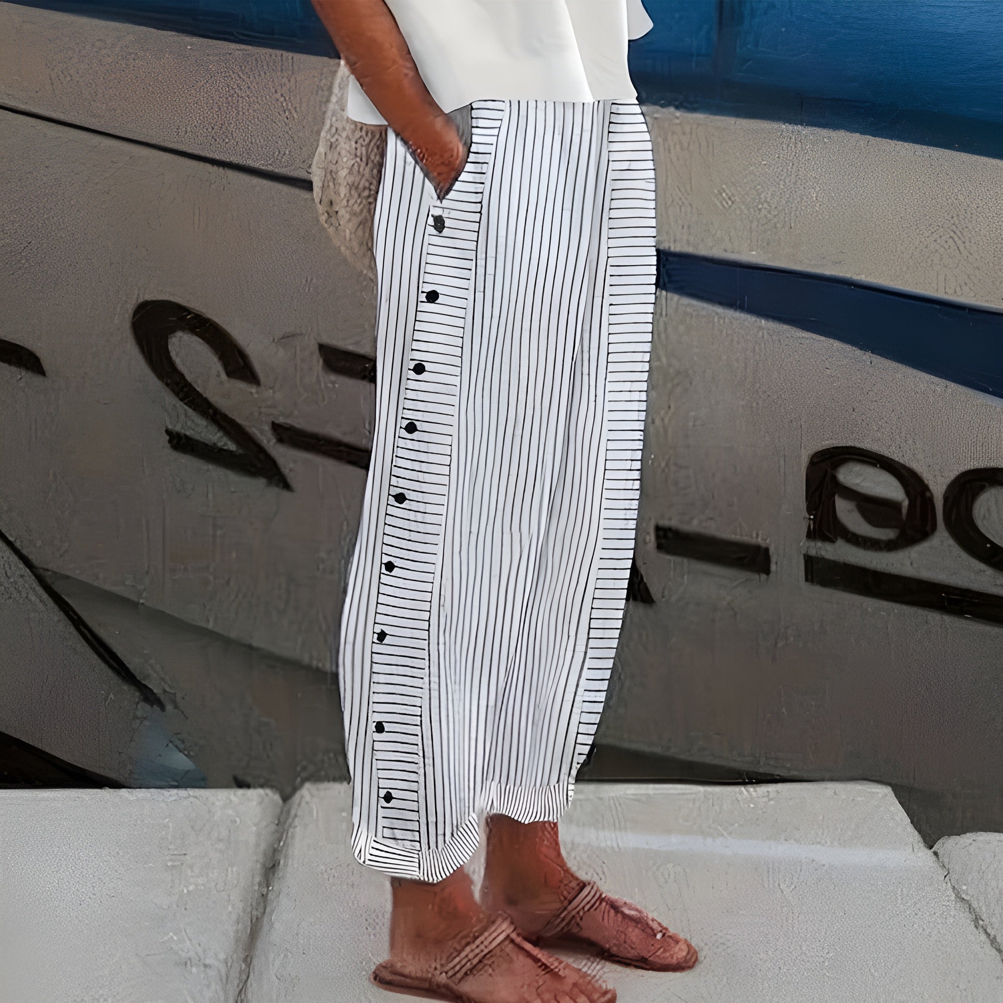 Leonor – Lanene pantalone sa svrhom