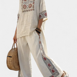Amália – Boho komplet sa bluzom i pantalonama