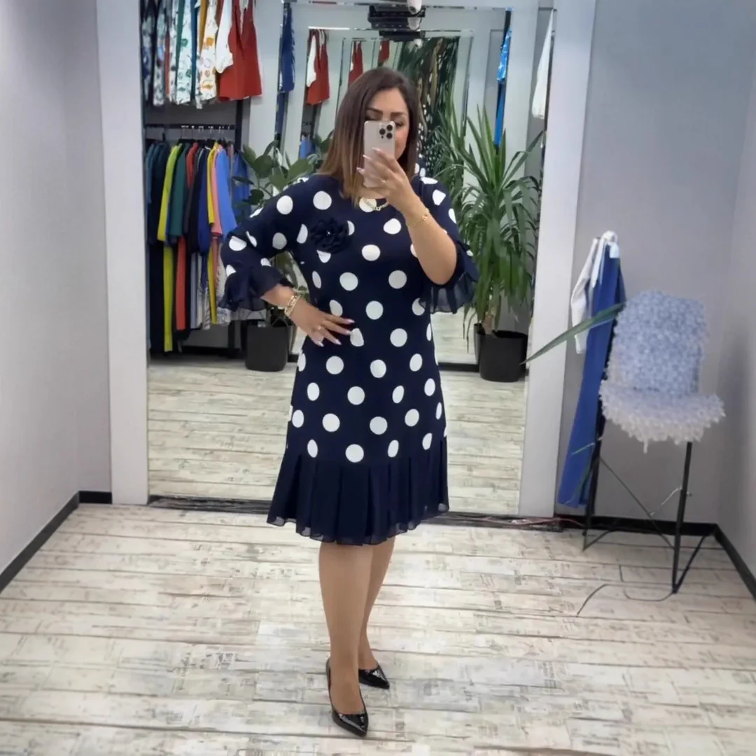 Paola | Plisirana Haljina sa Tufnama za Žene