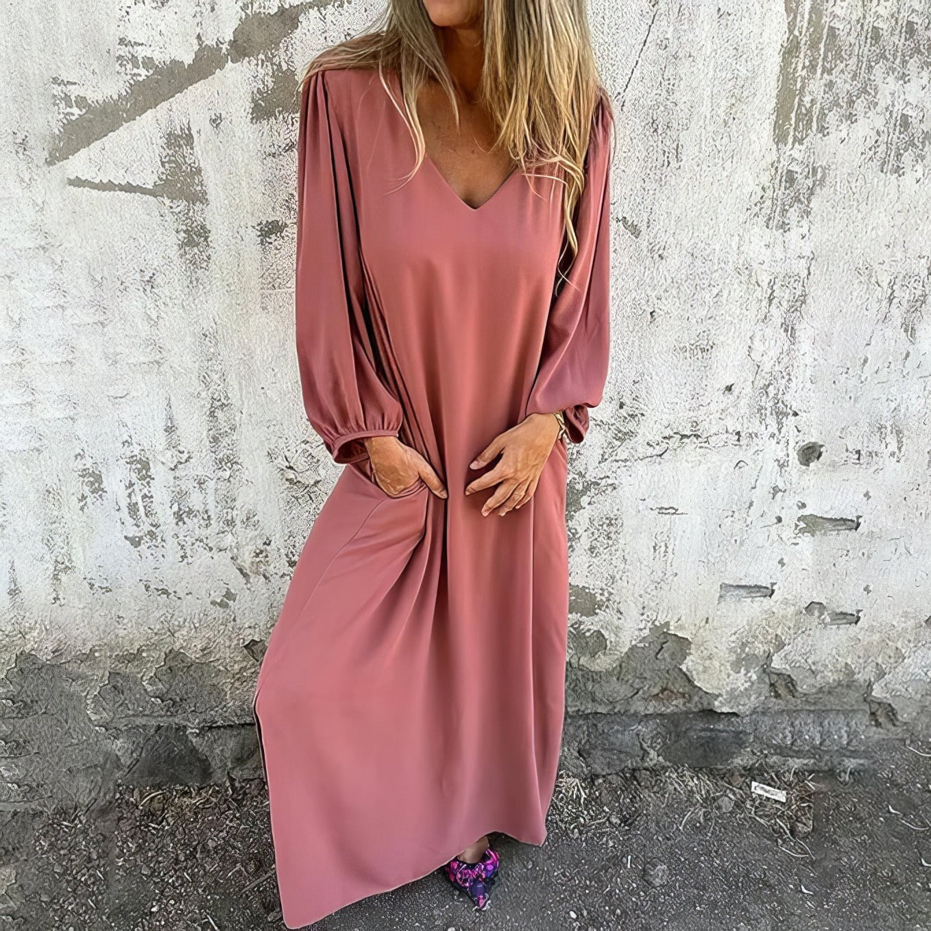Diana - Duga Boho Haljina sa Džepovima