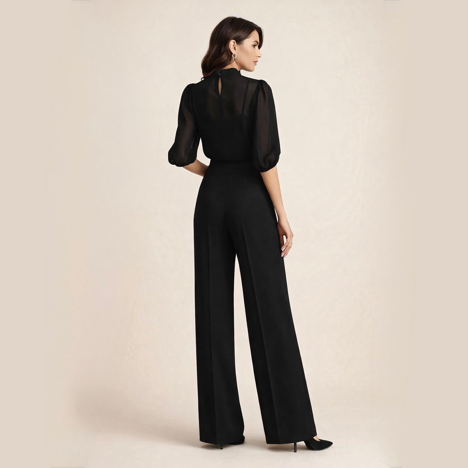 Catarina – Komplet sa bluzom i pantalonama – Crna